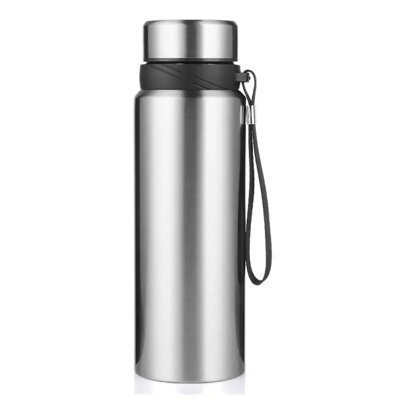 Plain Stainless Steel Water Bottle - Silver / 1000ml