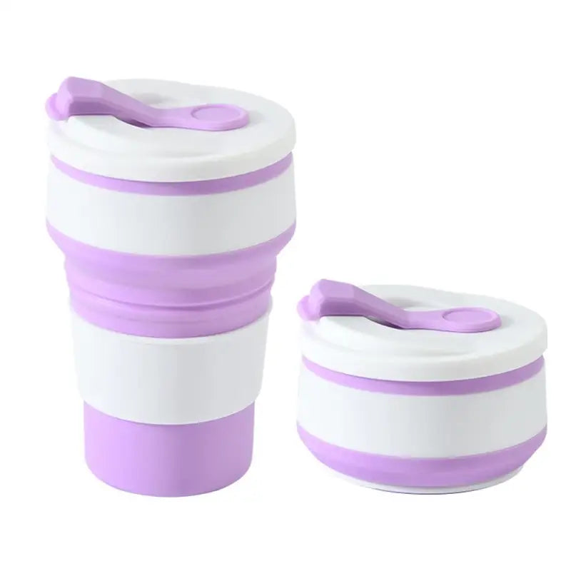 Pocket Size Collapsible Water Bottle - Purple