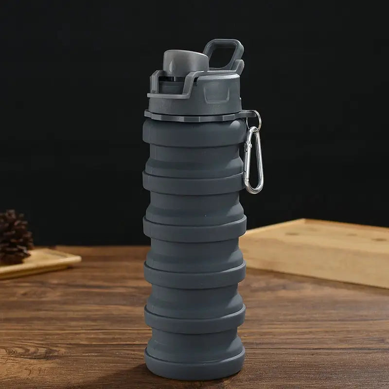 Portable Collapsible Water Bottle - 500ml / Black