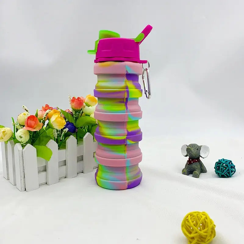 Portable Collapsible Water Bottle - 500ml / Colourful
