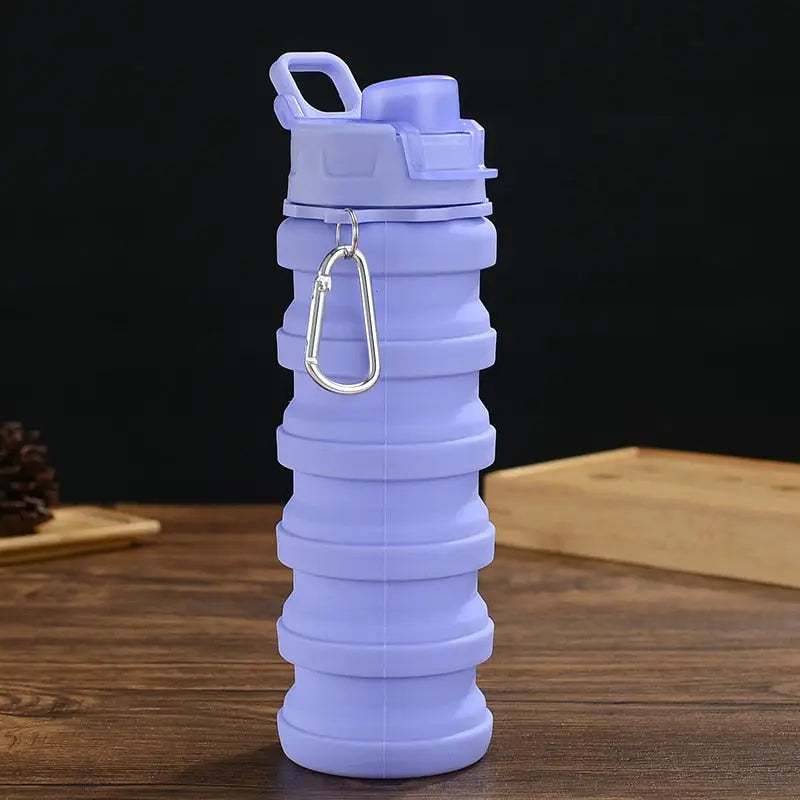 Portable Collapsible Water Bottle - 500ml / Purple