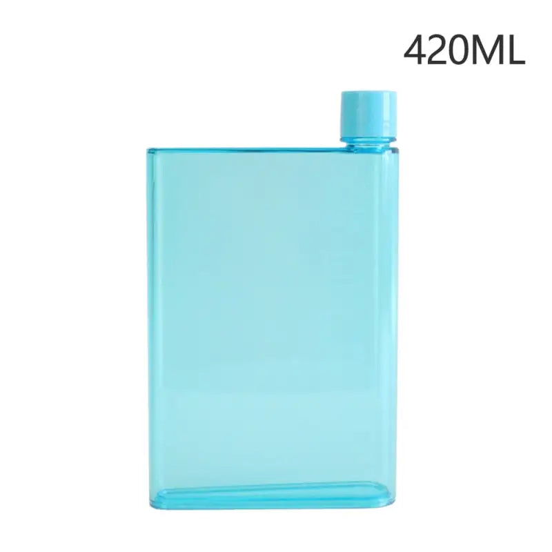 Portable Flat Sports Water Bottle - Blue-420ML