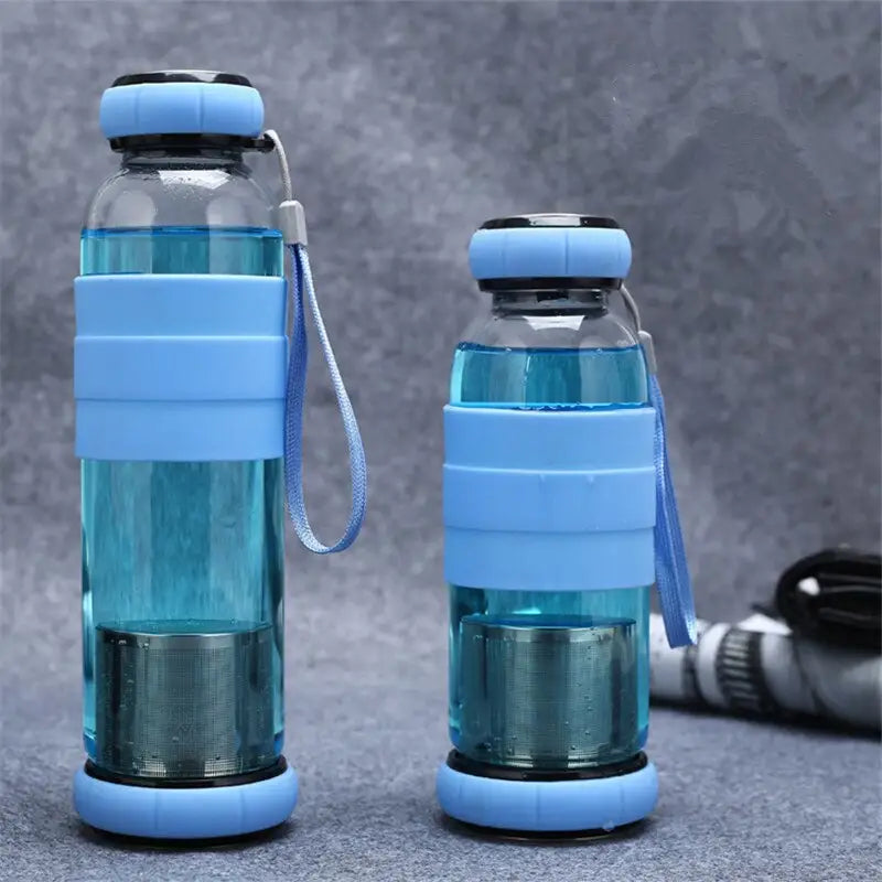 Portable Glass Water Bottle