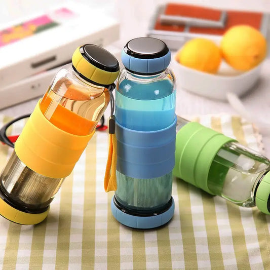 Portable Glass Water Bottle