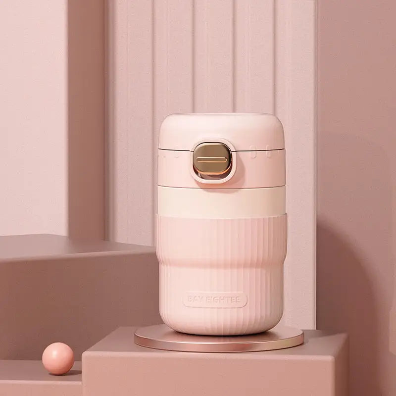 Portable Mini Coffee Thermos - 280ml / Pink