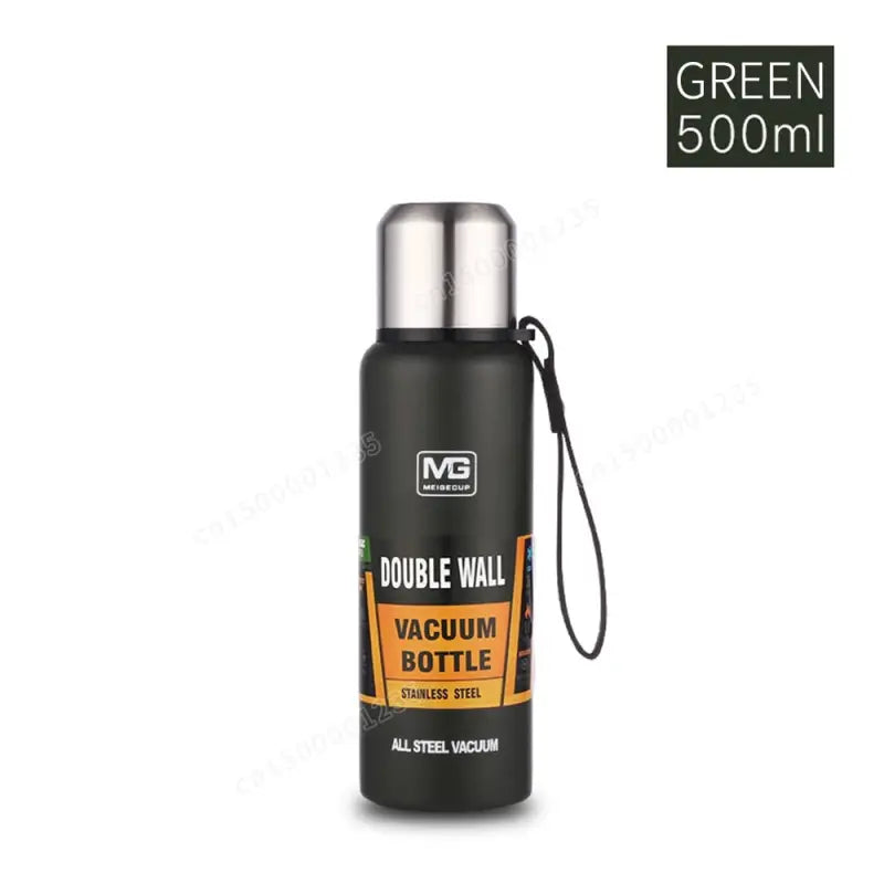 Portable Stainless Steel Water Bottle - 500ml / Army Green