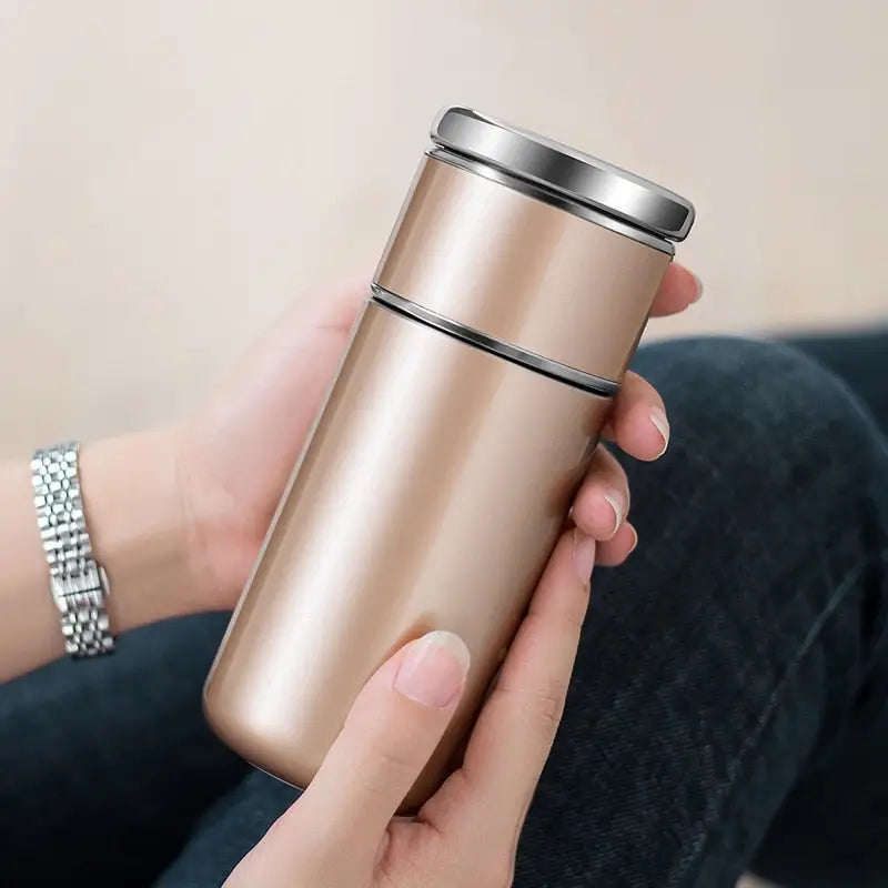 Portable Vacuum Coffee Thermos - 200ml / Champagne