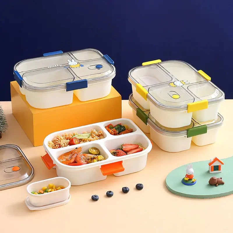 Lunch Containers For Kids Cute Rabbit Bento-Style Kids Lunch Box