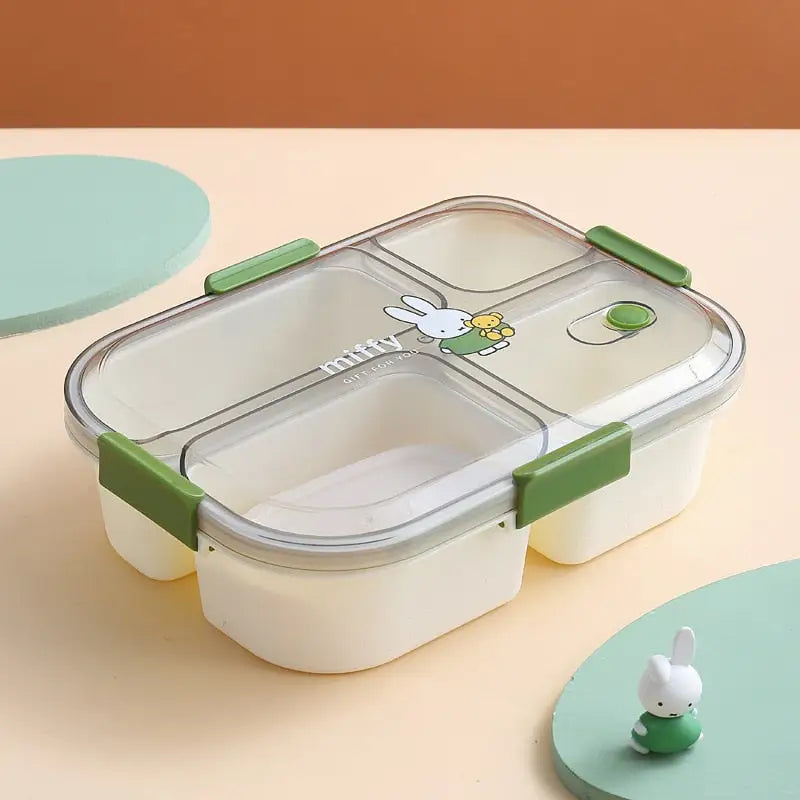 Rabbit Lunch Box - Rectangle Green