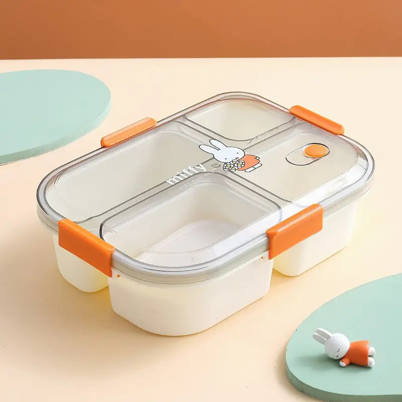 Rabbit Lunch Box - Rectangle Orange