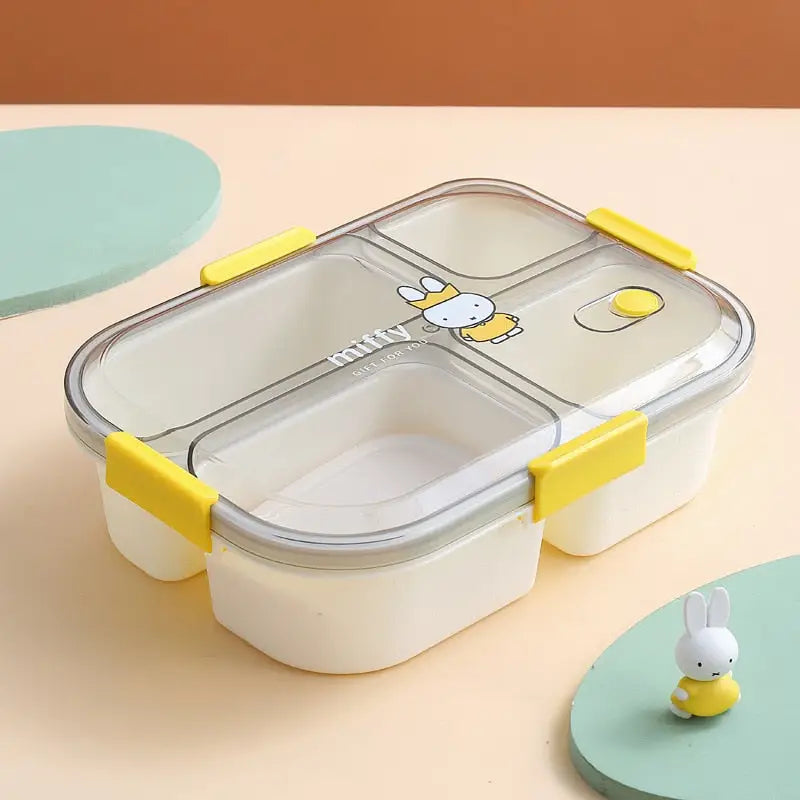 Rabbit Lunch Box - Rectangle Yellow