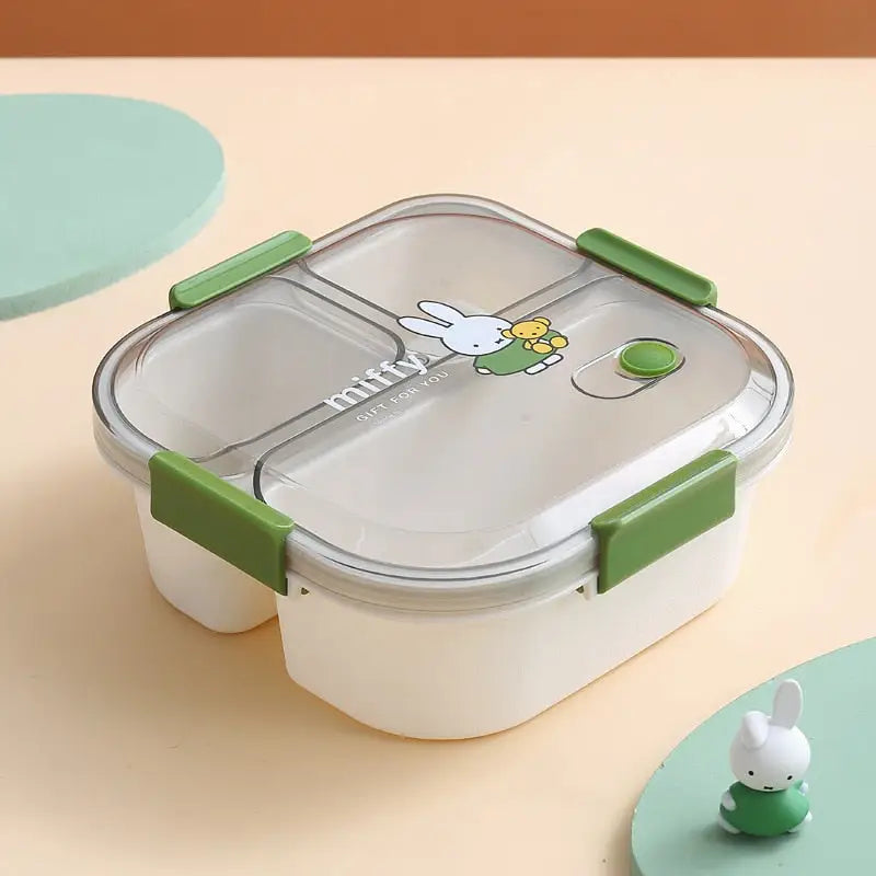 Rabbit Lunch Box - Square Green