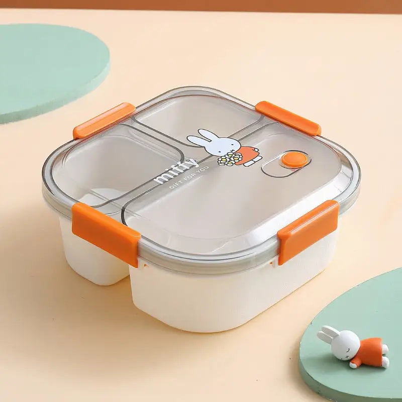 Rabbit Lunch Box - Square Orange