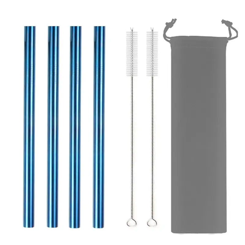 Reusable Cocktail Straws - Blue