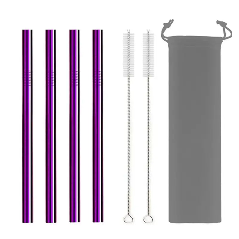Reusable Cocktail Straws - Purple