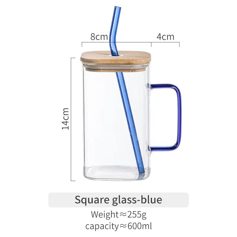 Reusable Cup with Straw - Blue / 400-600ml