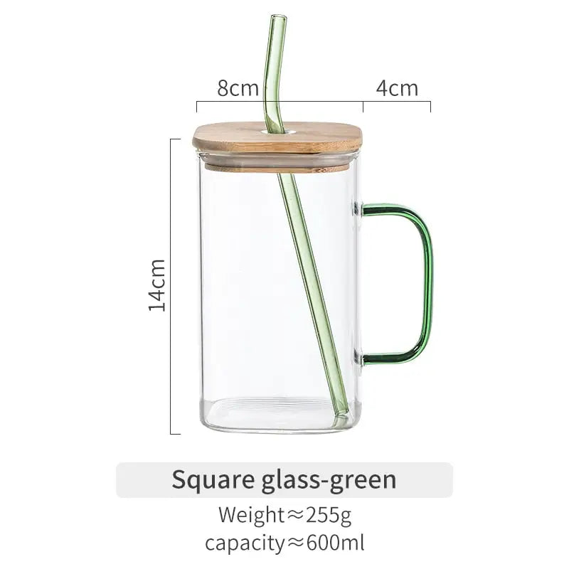 Reusable Cup with Straw - Green / 400-600ml