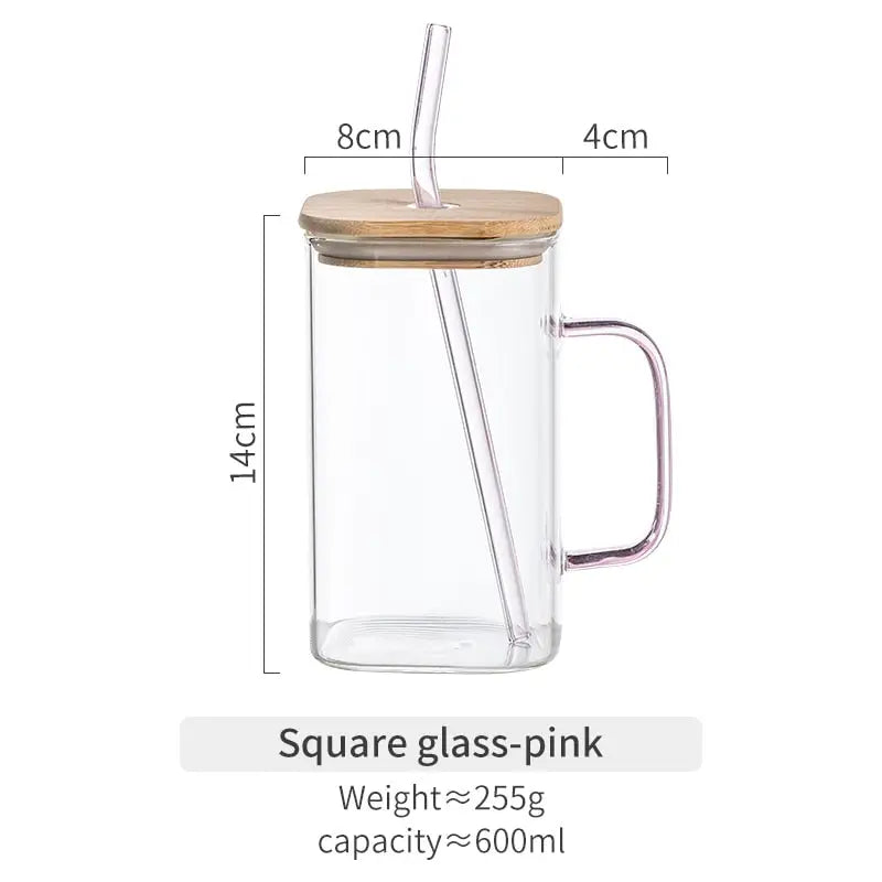 Reusable Cup with Straw - Pink / 400-600ml