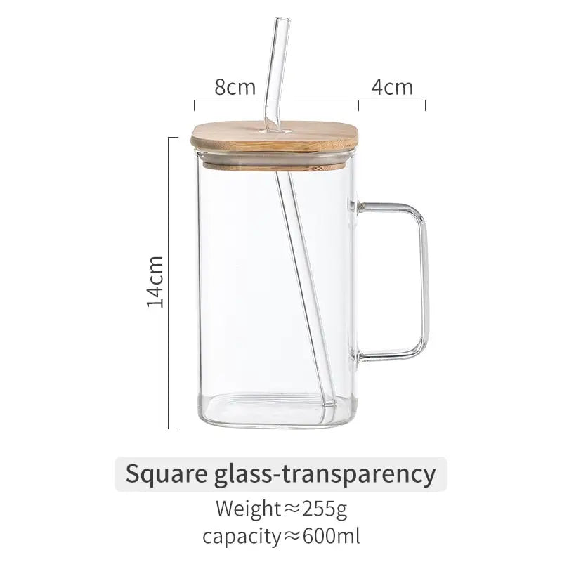 Reusable Cup with Straw - Transparent / 400-600ml