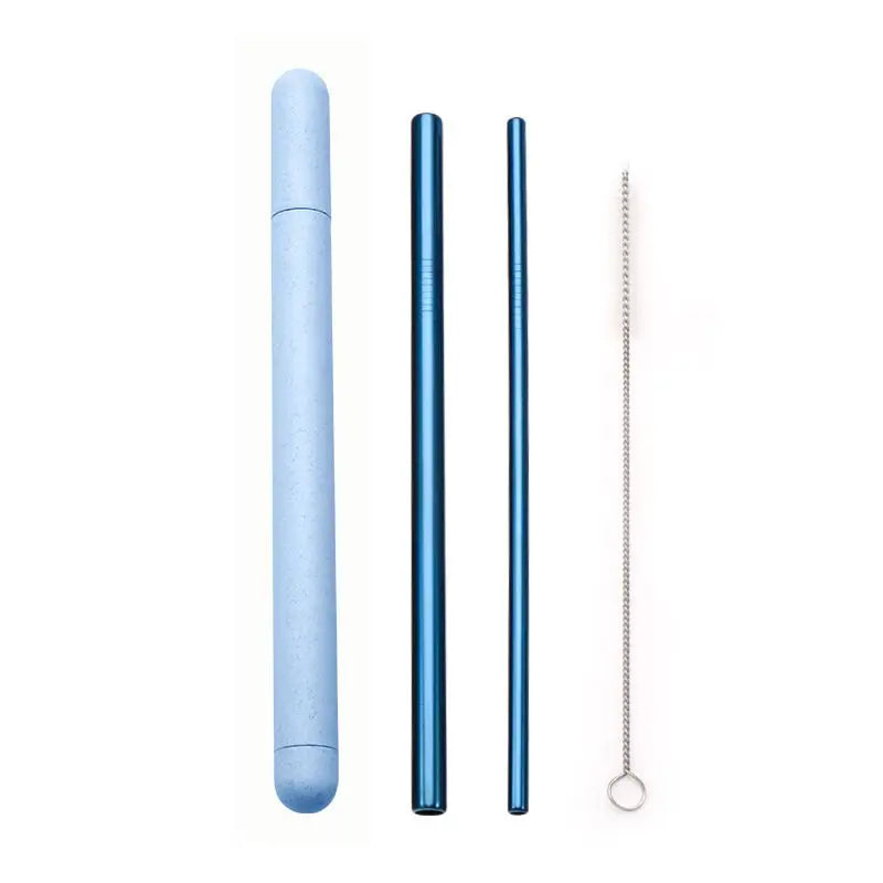 Reusable Straw Holder - Blue