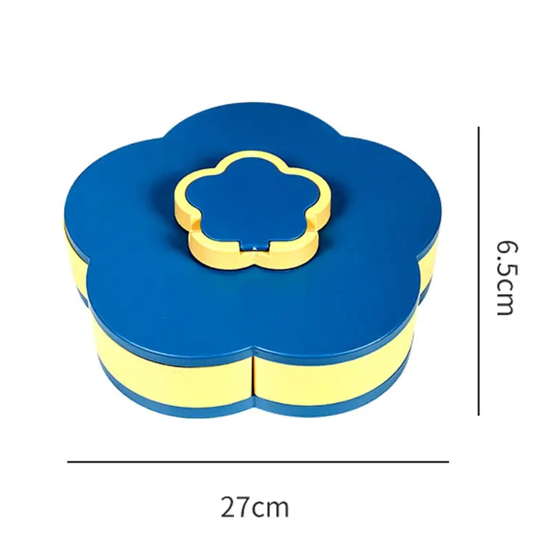 Rotating Snack Container - Single Layer Blue L