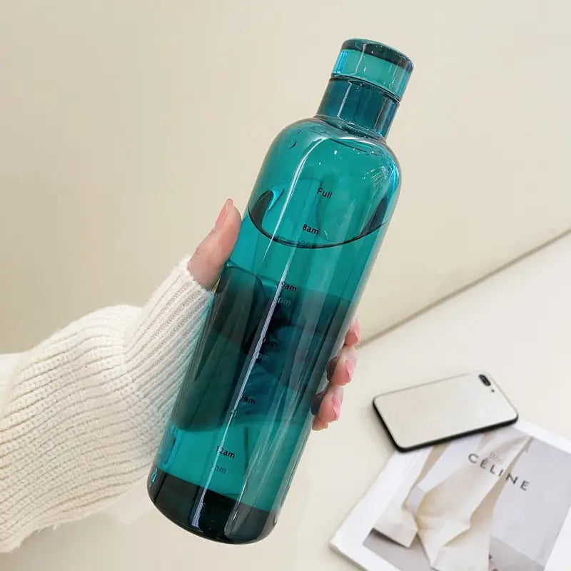 School Glass Water Bottle - 500ml Green