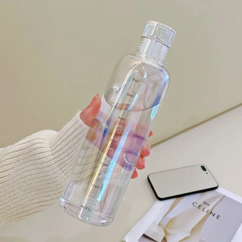 School Glass Water Bottle - 500ml Laser