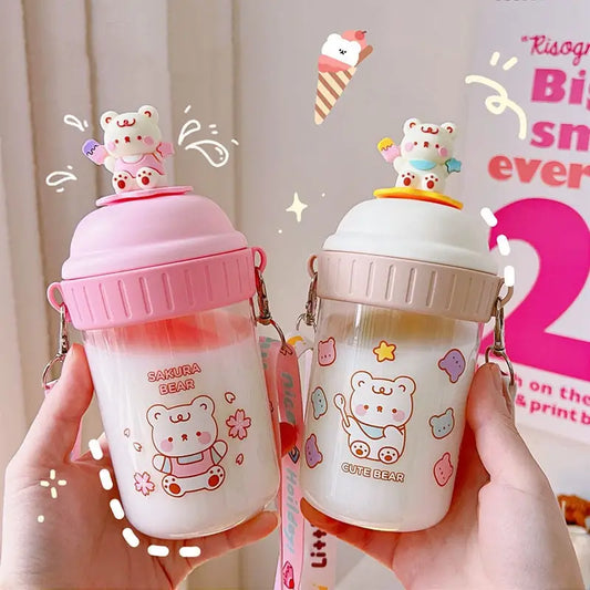 School Kawaii Kids Water Bottle