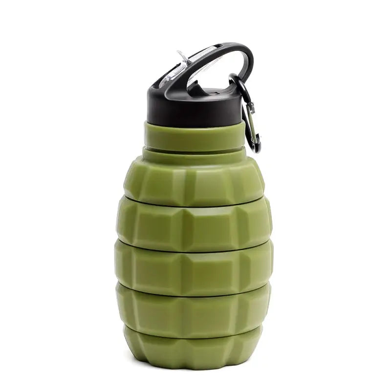 Silicone Cycling Collapsible Water Bottle - 580ml / Army