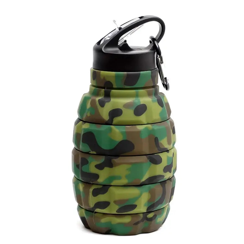 Silicone Cycling Collapsible Water Bottle - 580ml / Green