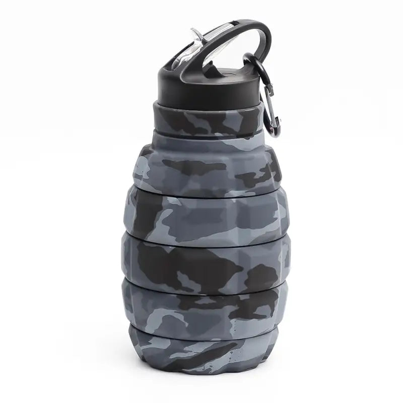 Silicone Cycling Collapsible Water Bottle - 580ml / Grey