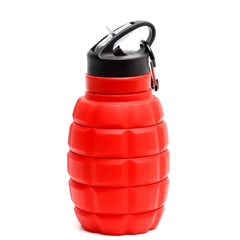 Silicone Cycling Collapsible Water Bottle - 580ml / Red
