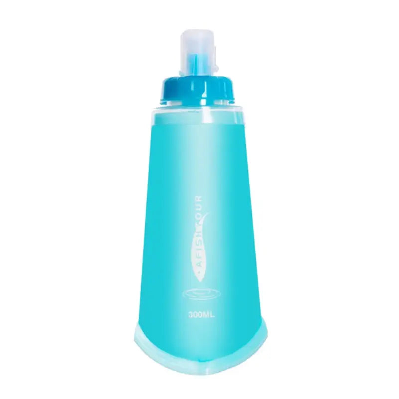 Silicone Hiking Collapsible Water Bottle - Blue 300ml /
