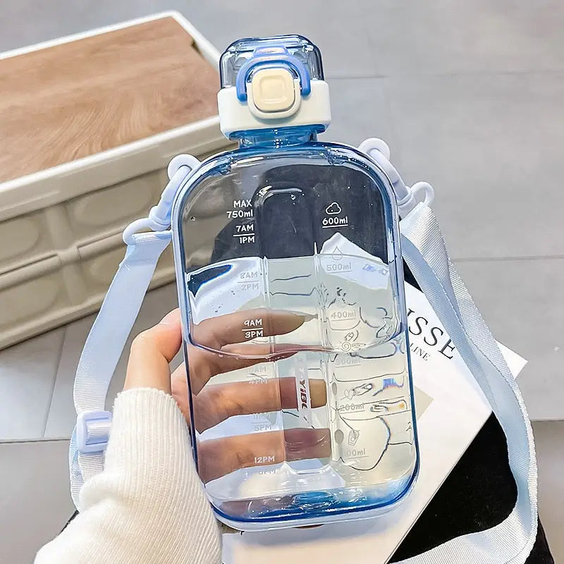 Simple Transparent Kids Water Bottle - 0.7L / Blue