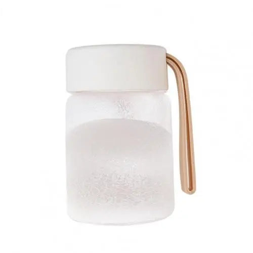 Small Cute Glass Water Bottle - White 200ml