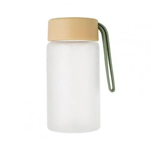 Small Cute Glass Water Bottle - Yellow 300ml