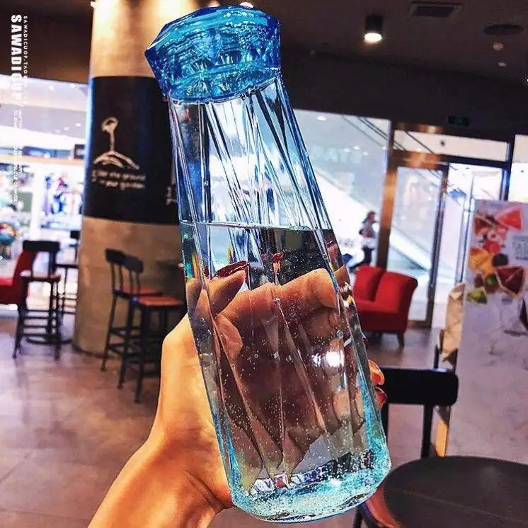 Small Glass Water Bottle - Blur / 401ml-500ml