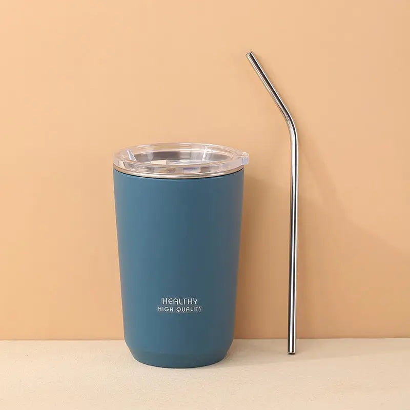 Small Mug Stainless Steel Water Bottle - Blue / 480ml