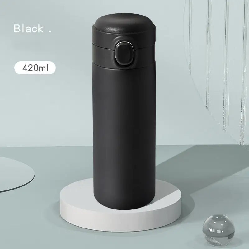 Smart Stainless Steel Water Bottle - Black / 320ml