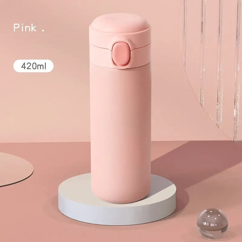 Smart Stainless Steel Water Bottle - Pink / 320ml