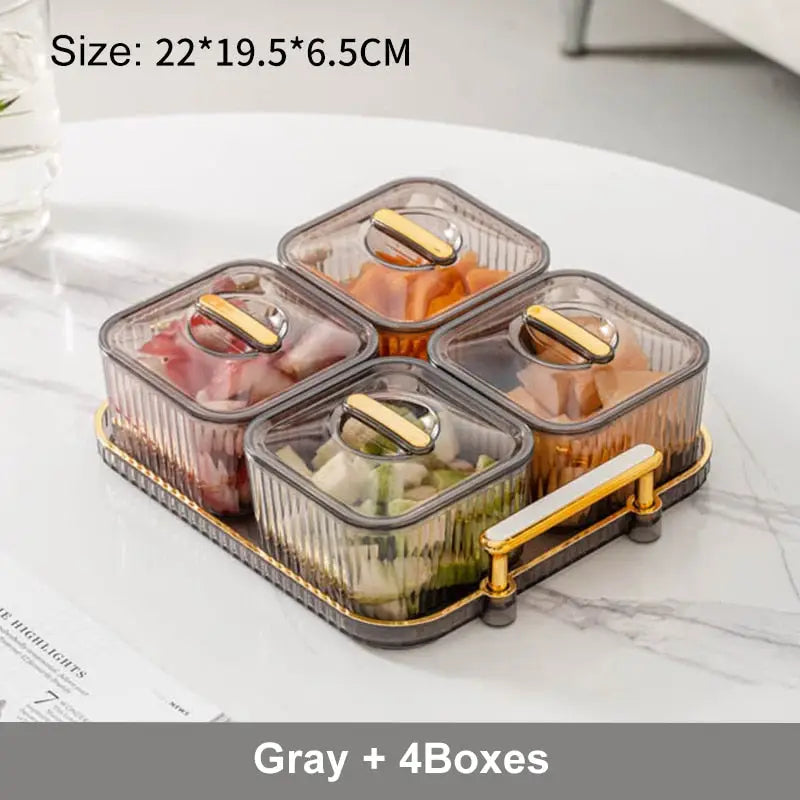 Snack Organizer Container - Gray-4 Boxes