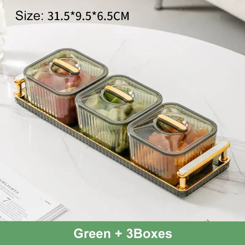 Snack Organizer Container - Green-3 Boxes