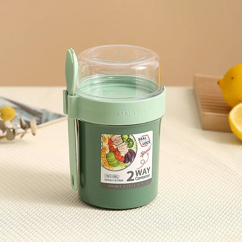 Snack Storage Containers - Green(230ml-560ml) / Two Layers