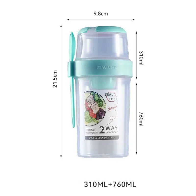 Snack Storage Containers - Green(310ml-760ml) / Two Layers