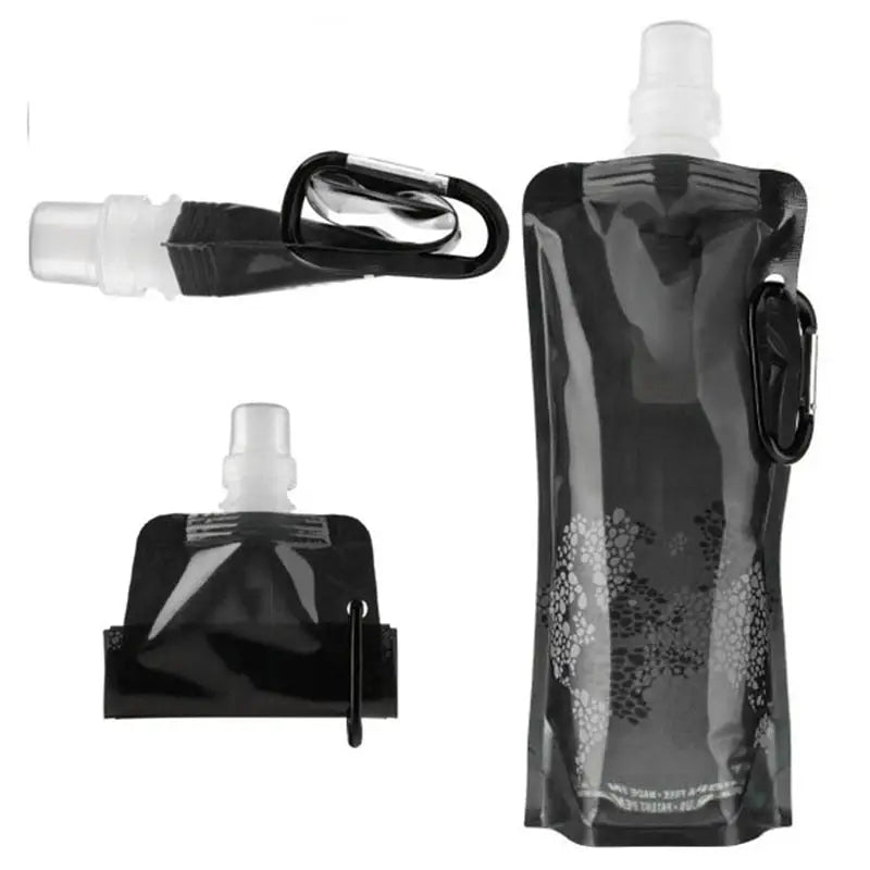 Soft Flask Collapsible Water Bottle - Black
