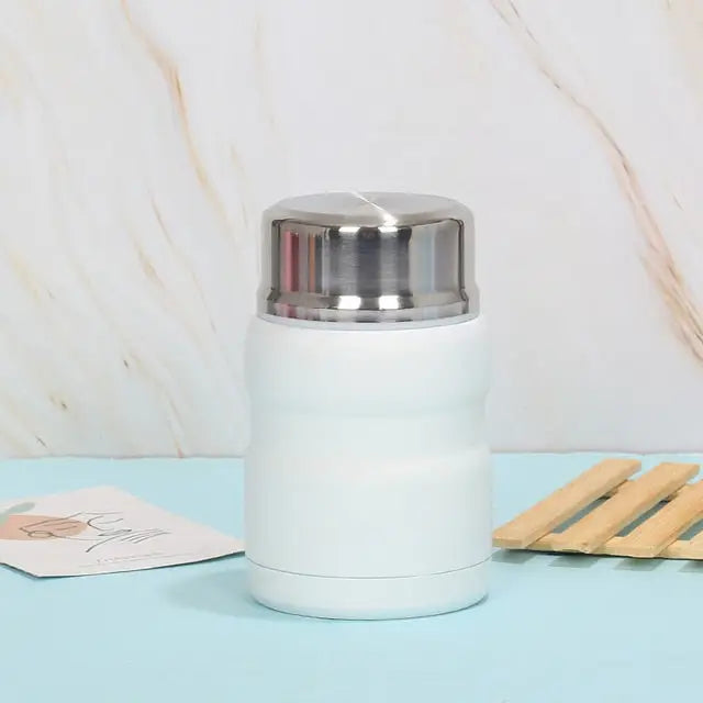 Soup Thermos with Spoon - 500ml / White