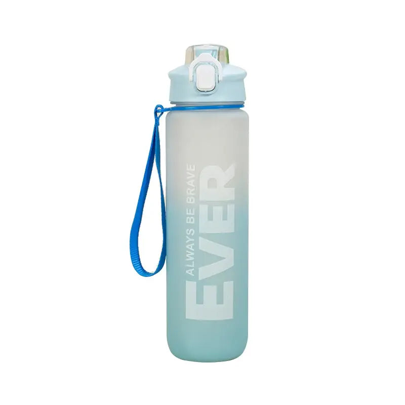 Sports Water Bottle with Carrier - Blue-1000ML