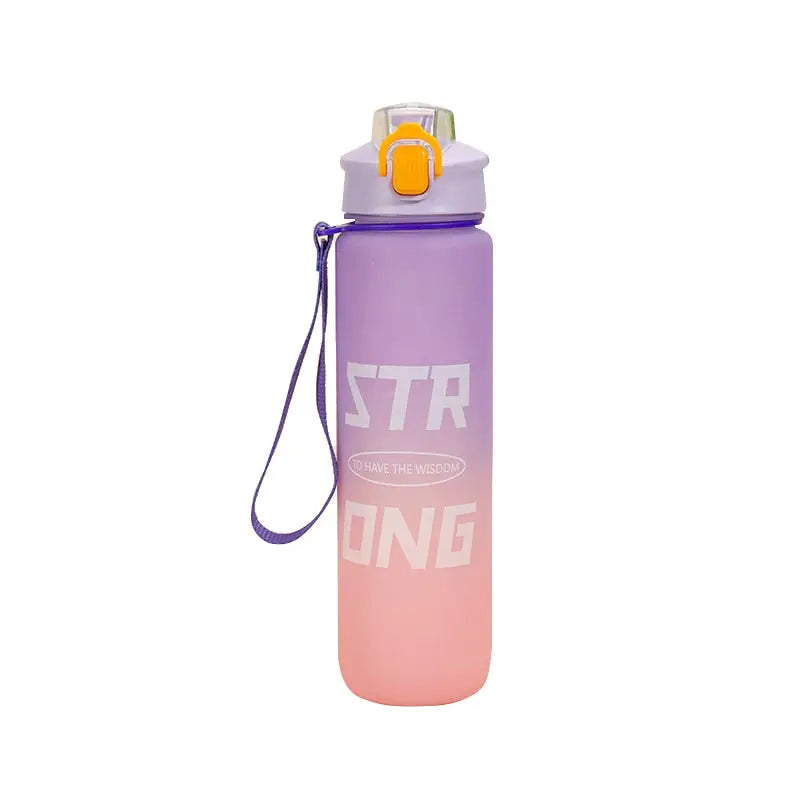 Sports Water Bottle with Carrier - Purple-1000ML