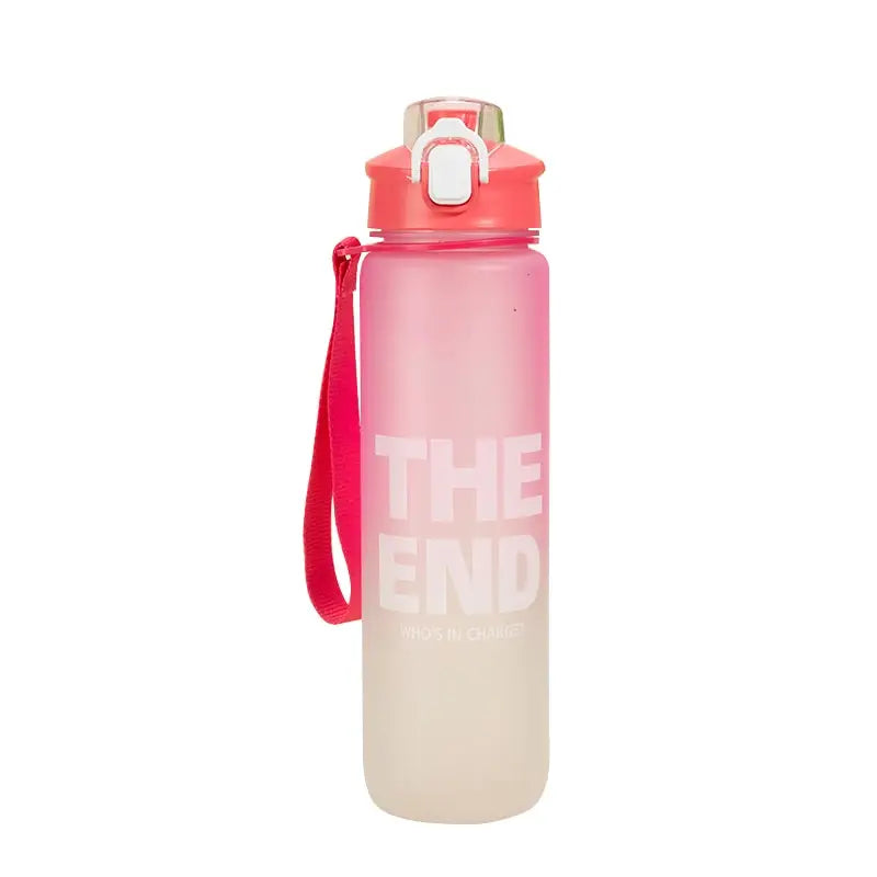 Sports Water Bottle with Carrier - Red-1000ML