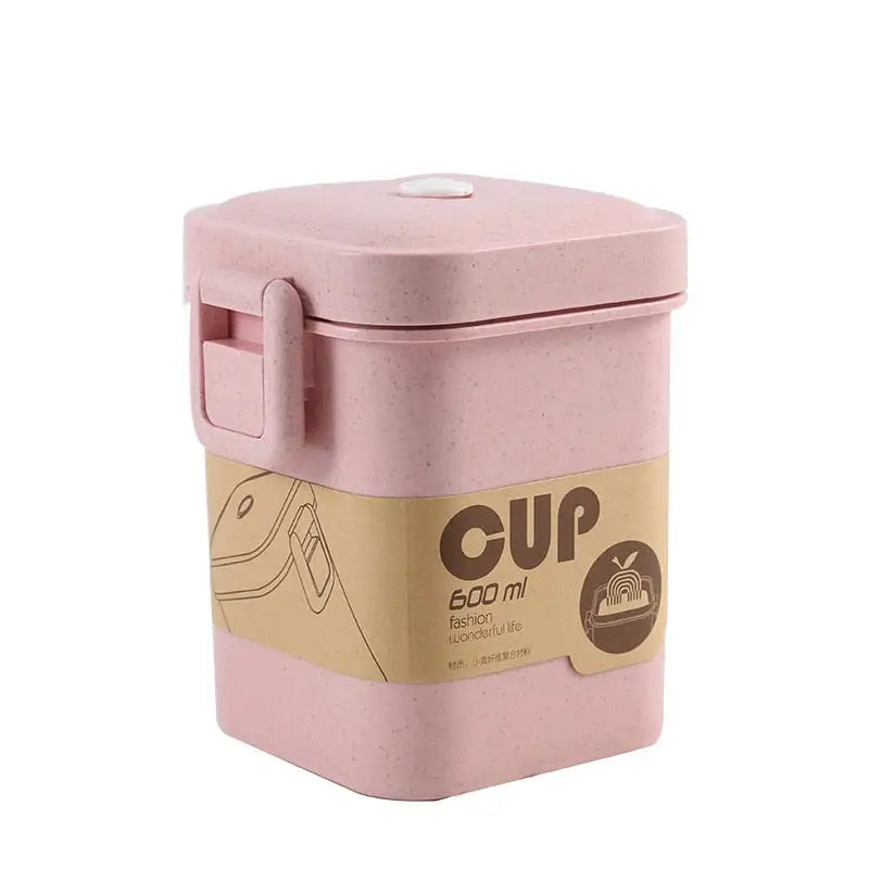 Square Lunchbox - Pink / 600ML